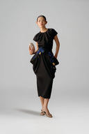 LECIA • Étoile Silk Satin Floral Couture Top
