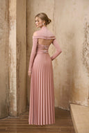 ROSEE de MATIN • Pink Pleated Maxi Dress
