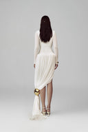 White Novara Maxi Dress for woman, from POEM, The Viet Concept 