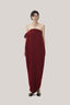 Red Velvet Nhung Cocoon Off-Shoulder Velvet Maxi Dress for women, from TINH, The Viet Concept 