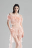 Baby Pink Off-Shoulder Cropped Top with 3D Floral Ruffled Layers for women, from Must have, The Viet Concept 