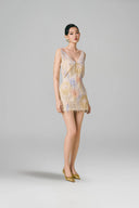 Sol Embellished Sequin Lace Winged Cape for women, from VONTIER DE MONTIER, The Viet Concept