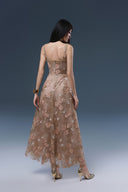 Xavia Brown Lace Tulle Formal Evening Gown for women, from JOSEPHINE, The Viet Concept