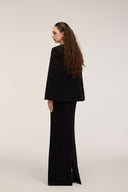 21SIX • Yara Crepe & Tulle Embellished Gown with Anaya Cape