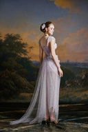 MADDY HATES ROSE • Arabella Lace Draped Floor-Length Convertible Gown