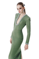 Merald U-Line Crystal Embellished Column Evening Gown for women, from MR CRAZY & LADY SEXY, The Viet Concept 
