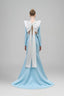 Blue Calliope Mermaid Square Shoulder Polyester Floor Length Dress for women, from Maison Des Copains, The Viet Conept 