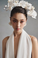 Frost Sculpted Cape Mini Dress for women, from HA THANH VIET, The Nam Concept 