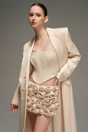IHF STUDIO • Beige Royale Oversized Silk Coat