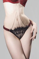 Crimson Veil Set With Bra, Bottom With Attached Choker for women, from SEXY M, The Viet Concept