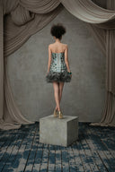 Mosaic Éclat Resin Fur Gown for women, from MOC NHU, The Viet Concept