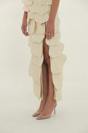 HAYTAN • Seraphina 3D Petal Embellished High-Slit Gown