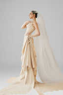 Beige Opulent Dune Skirt for women, from LINH DOAN, The Viet Concept