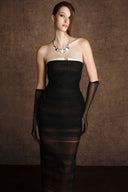 Noir Ombre Bustier Tulle Dress for women, from KEIRA TONG, The Viet Concept 