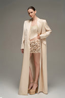 IHF STUDIO • Beige Royale Oversized Silk Coat