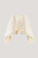 Celestine Ethereal Poet Sleeve Embellished Sheer Silk Cape for women, from CALISTA, The Viet Concept 