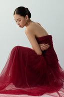 BYDI • Iva Draped Mesh Couture Evening Gown