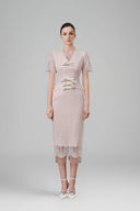 Cream Lovien Midi Dress for women, from White Plan, The Viet Concept