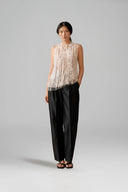 LECIA • Artisan Embroidered Sheer Tulle Luxury Top