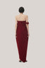 Red Velvet Nhung Cocoon Off-Shoulder Velvet Maxi Dress for women, from TINH, The Viet Concept 