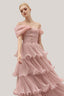 Rosabella Layered Off-Shoulder Tulle Floor Length Dress for women, from Calista, The Viet Cocnept 
