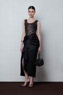 Elysian Sculptural Crepe Evening Dress for women, from DO LONG, The Viet Concept 