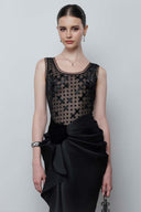 Elysian Sculptural Crepe Evening Dress for women, from DO LONG, The Viet Concept 