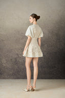 ROSEE de MATIN • White Hibiscus Mini Dress