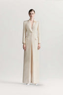 Soreya Plunging Notch Lapel Velvet Jacquard Trench Coat for women, from MAISON DES COPAINS, The Viet Concept 