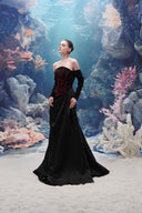 Sephira Crepe & Water Silk Taffeta Crystal Corset Evening Gown for women, from 21SIX, The Viet Concept