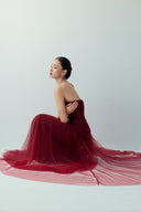 BYDI • Iva Draped Mesh Couture Evening Gown
