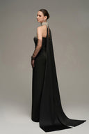 Crystal Embellished Corset Maxi Dress with Detachable Train for women, from IHF STUDIO, The Viet Concept 