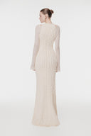 L'ALLÉE • Textured 3D Feather Long Dress