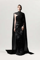 GVLUX • Étoile Marée Sequin Cape Gown