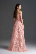 IHF STUDIO • Roselle Floral Lace Off-Shoulder A-Line Gown