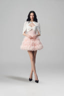 LINH PHUNG • Efflora Sculpted Corset 3D Tulle Mini Dress with Oversized Bow