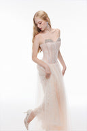 LUCILLA • Elia Couture Deep V-Neck Lace Chiffon Evening Gown
