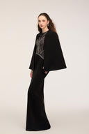 21SIX • Yara Crepe & Tulle Embellished Gown with Anaya Cape