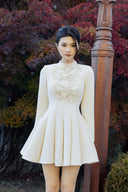 Cream Nivora Mini Dress for woman, from CALISTA, The Viet Concept 