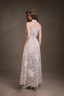 KEIRA TONG • Daphne Sheer Lace Sleeveless Collared Shirt Dress