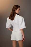 KEIRA TONG • Minimal Twill Skort with Pocket Detail