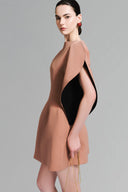 Mocha Mousse Calla Sleeves Dress for women, from Lecia, the Viet Concept 