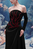 Sephira Crepe & Water Silk Taffeta Crystal Corset Evening Gown for women, from 21SIX, The Viet Concept