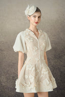ROSEE de MATIN • White Hibiscus Mini Dress