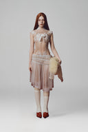 Brown Iris Jumpsuit for women, from La Vierge, The Viet Concept 