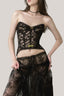 Black Chinoiserie Bustier Corset for women, from La Vierge, The Viet Concept
