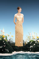 Shelly Pearl Embellished Strapless Lace Evening Gown for women, from LINH PHUNG, The Viet Concept