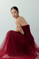 BYDI • Iva Draped Mesh Couture Evening Gown