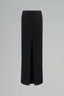 Black Noir Taffeta Low-Rise Maxi Skirt for women, from IHF STUDIO, The Viet Concept 