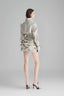 Silver Stand Collar Blouse with 3 Buttons for women, from Must Have, The Viet Concept 